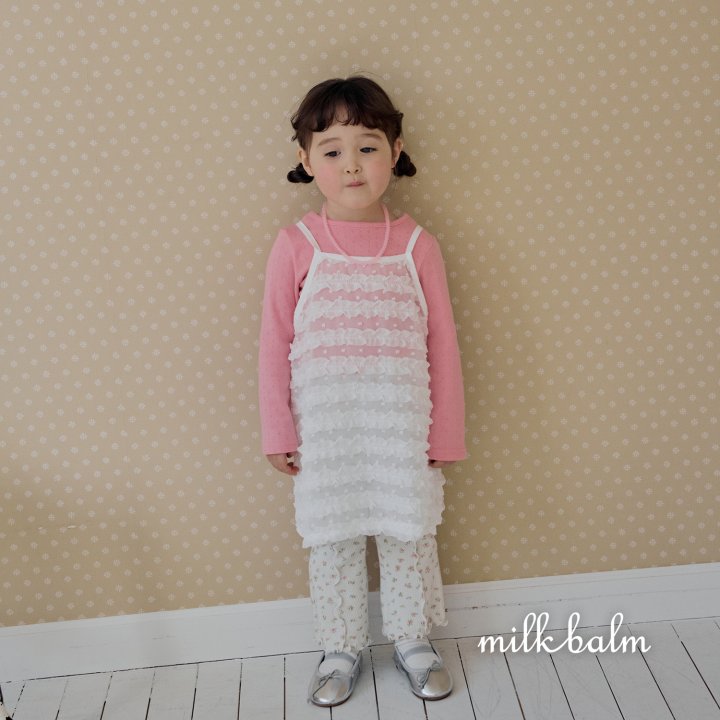 Milk Balm - Korean Baby Fashion - #babyoninstagram - Frill Sleeveless One-piece - 12