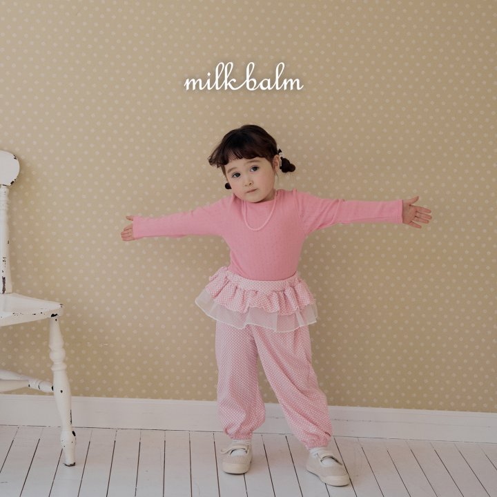 Milk Balm - Korean Baby Fashion - #babyoninstagram - Eyelet Cross Strap Tee - 11