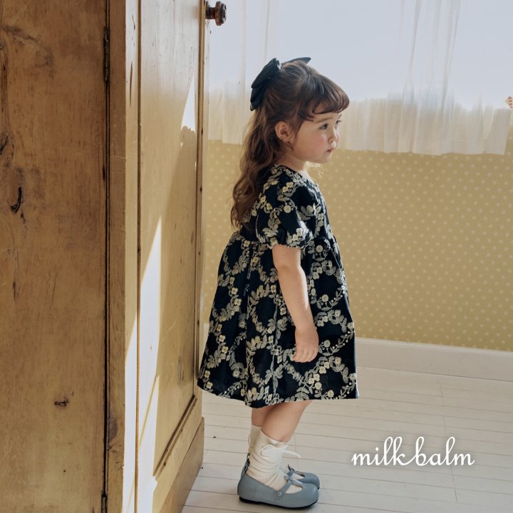 Milk Balm - Korean Baby Fashion - #babyoninstagram - Rosa Embroidery One-piece - 8