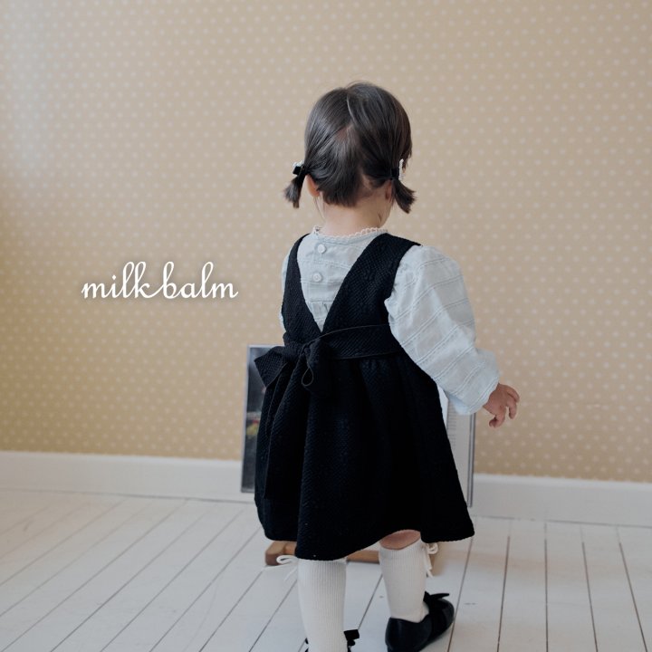 Milk Balm - Korean Baby Fashion - #babyoninstagram - Embossed Jacquard One-piece - 6