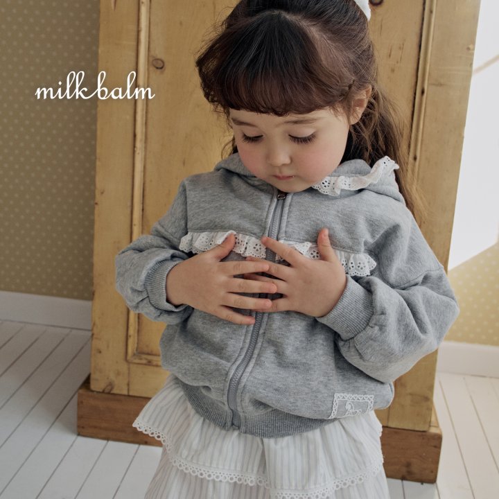 Milk Balm - Korean Baby Fashion - #babylifestyle - Lace Hood Zip-up - 4