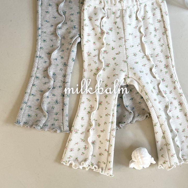 Milk Balm - Korean Baby Fashion - #babyoutfit - Pintuck Floral Pants - 2