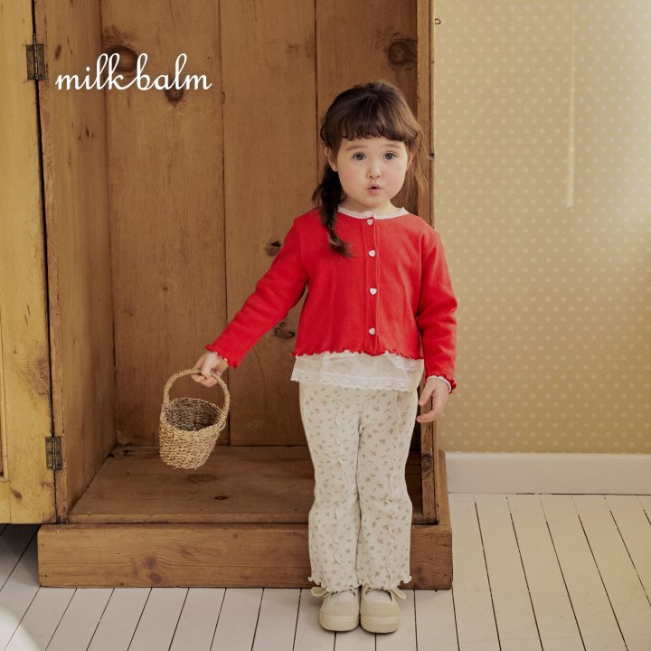 Milk Balm - Korean Baby Fashion - #babyoutfit - Lace Ribbed Tee - 12