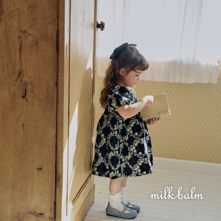 Milk Balm - Korean Baby Fashion - #babyoutfit - Rosa Embroidery One-piece - 10