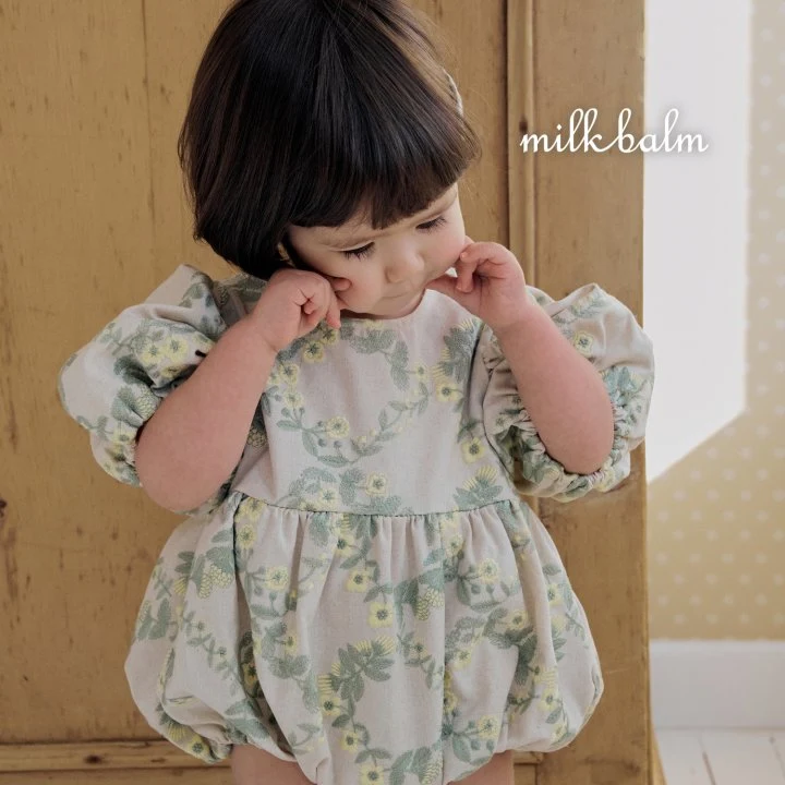 Milk Balm - Korean Baby Fashion - #babyoutfit - Rosa Embroidery Suit - 9