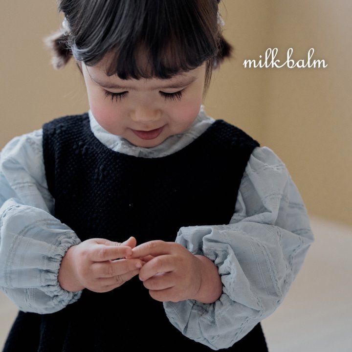 Milk Balm - Korean Baby Fashion - #babyoutfit - Embossed Jacquard One-piece - 8