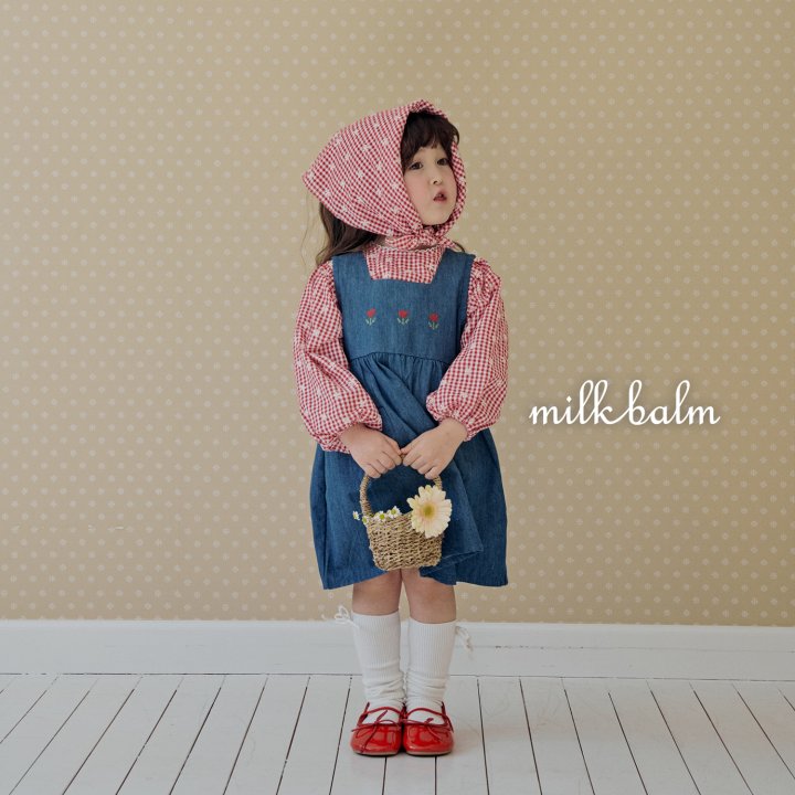Milk Balm - Korean Baby Fashion - #babyoutfit - Tulip Denim One-piece - 2