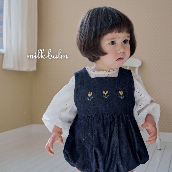Milk Balm - Korean Baby Fashion - #babyoutfit - Tulip Denim Suit