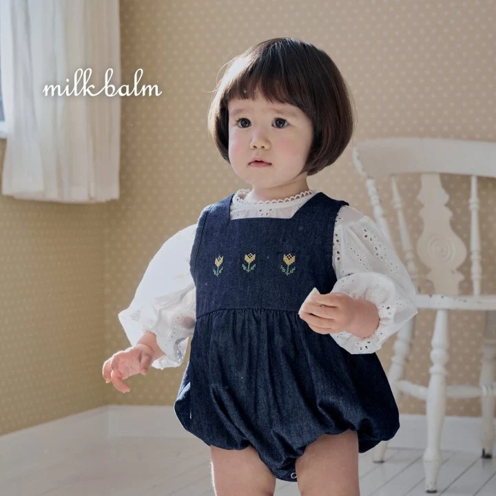 Milk Balm - Korean Baby Fashion - #babyoutfit - Tulip Denim Suit - 2