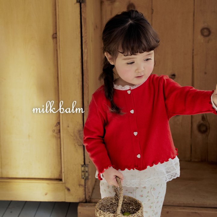 Milk Balm - Korean Baby Fashion - #babywear - Eyelet Cardigan Sleeveless Set - 7