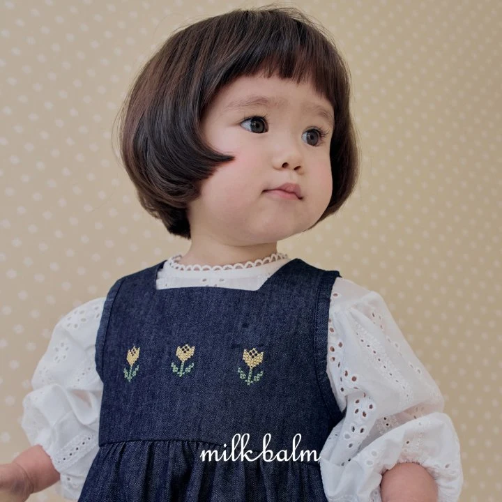 Milk Balm - Korean Baby Fashion - #babywear - Tulip Denim Suit - 3