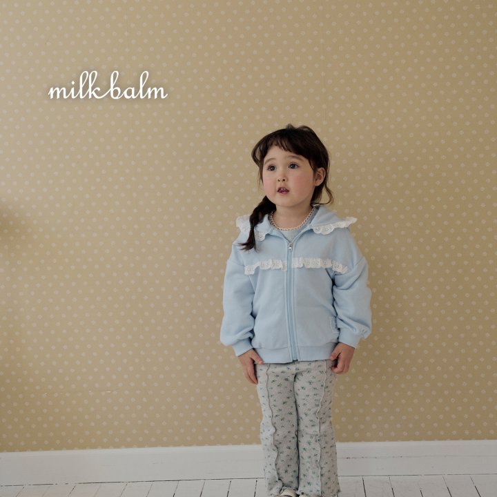 Milk Balm - Korean Baby Fashion - #onlinebabyboutique - Lace Hood Zip-up - 9