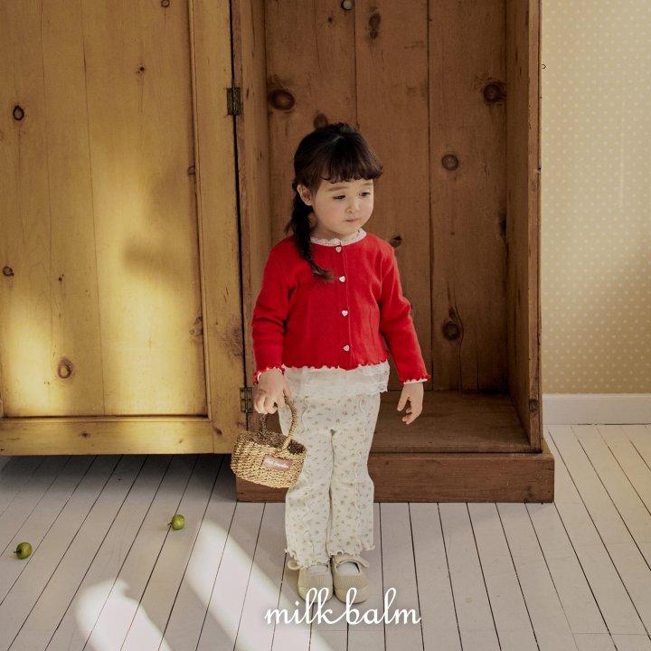 Milk Balm - Korean Baby Fashion - #onlinebabyboutique - Eyelet Cardigan Sleeveless Set - 8