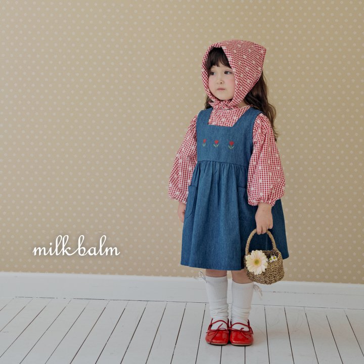 Milk Balm - Korean Baby Fashion - #onlinebabyboutique - Tulip Denim One-piece - 5