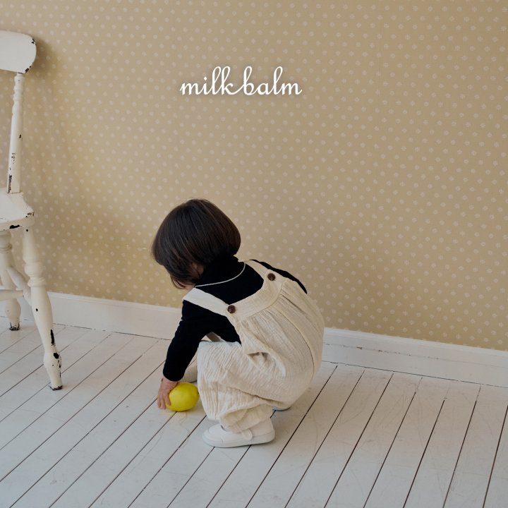 Milk Balm - Korean Baby Fashion - #smilingbaby - Heart Embroidery Overalls - 7