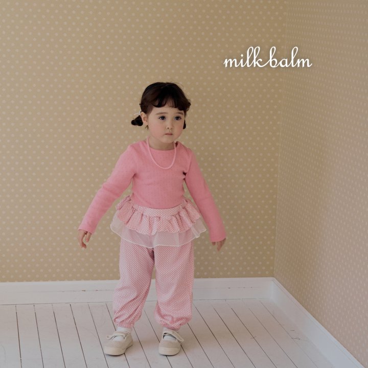 Milk Balm - Korean Baby Fashion - #smilingbaby - Check Frill Pants - 5