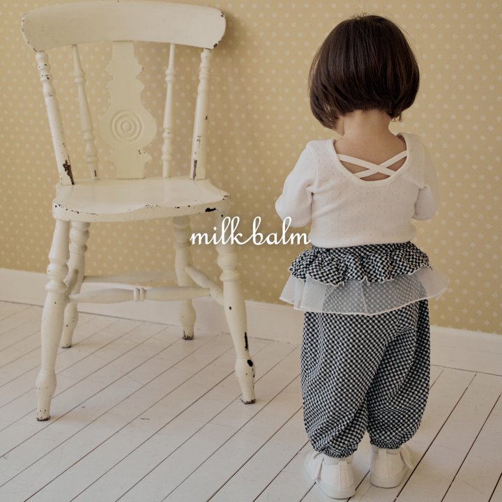 Milk Balm - Korean Baby Fashion - #smilingbaby - Eyelet Cross Strap Tee - 3