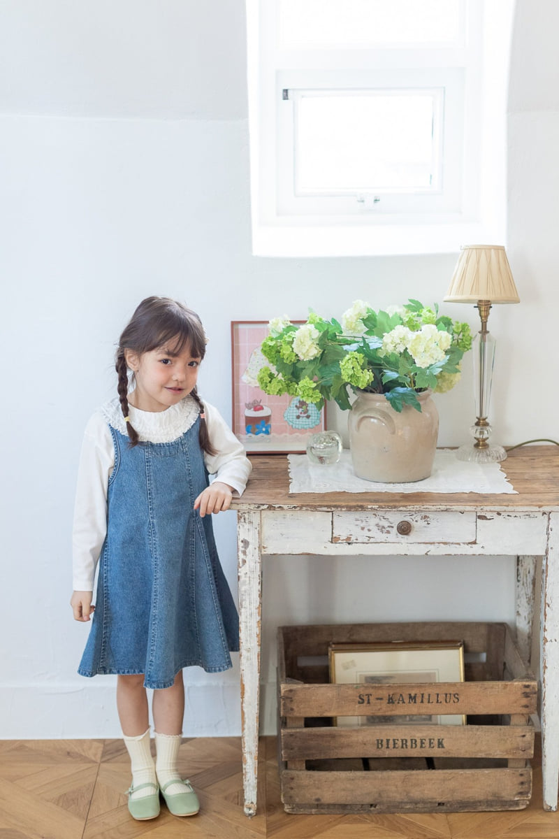 Milk Powder - Korean Children Fashion - #Kfashion4kids - Oz Denim One-piece - 5