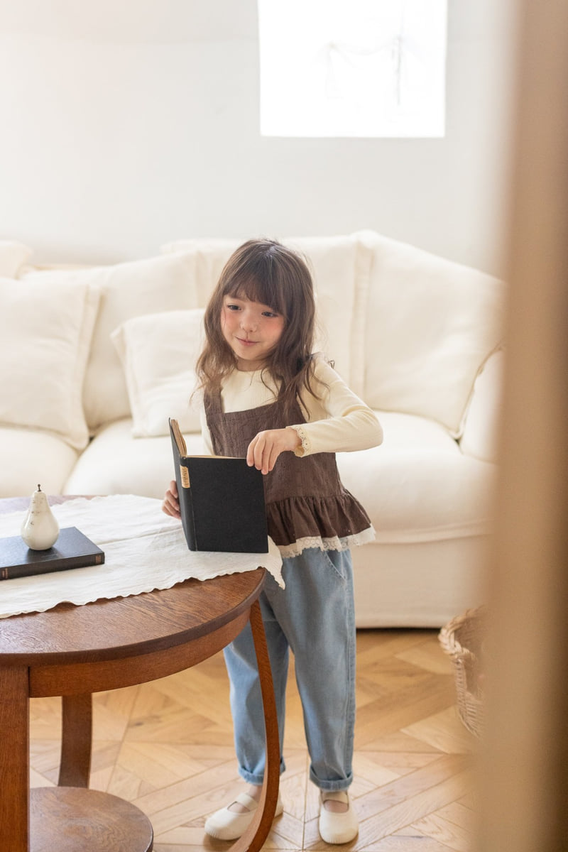 Milk Powder - Korean Children Fashion - #childofig - Cube Denim Pants - 4