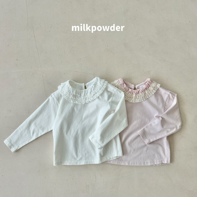Milk Powder - Korean Children Fashion - #designkidswear - Collar Tee