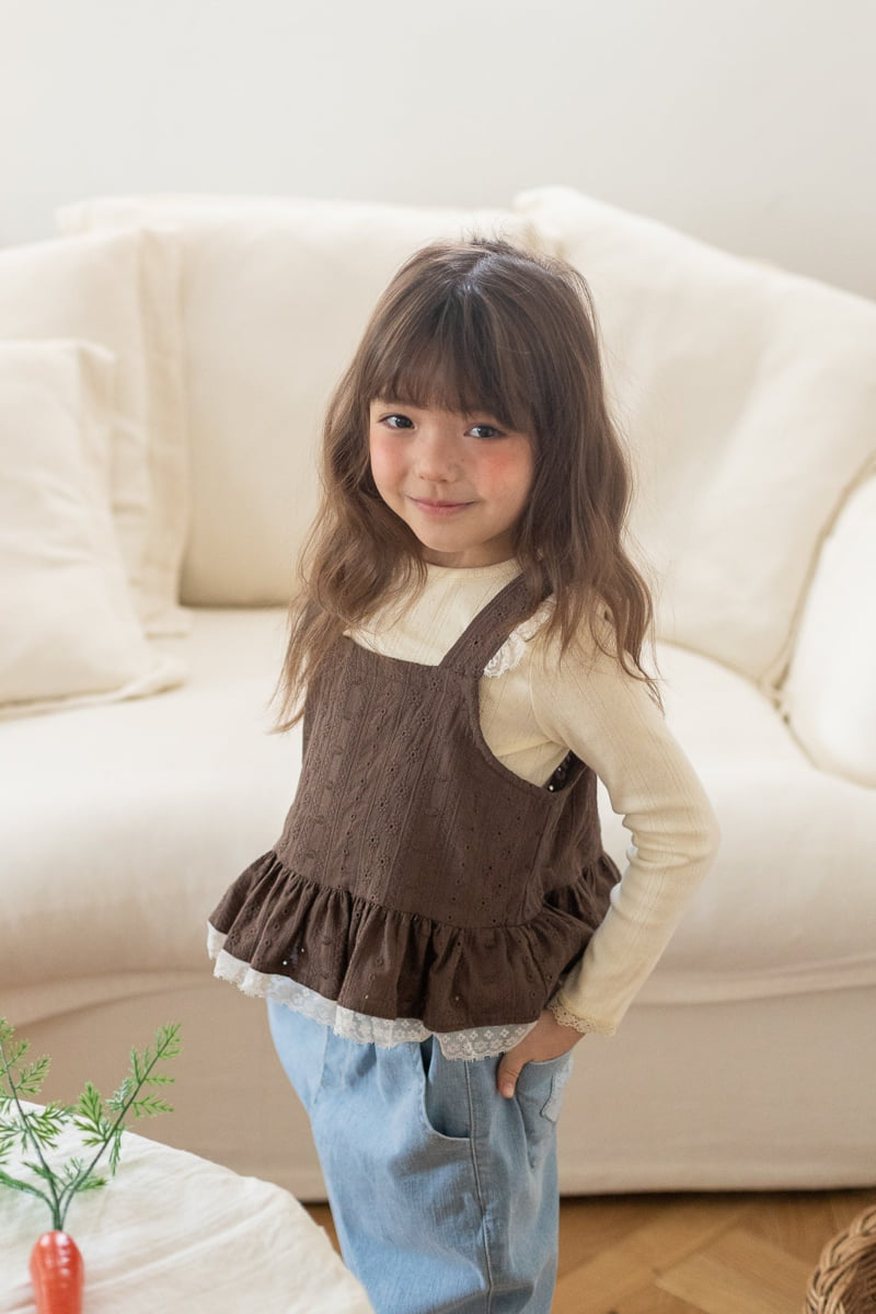 Milk Powder - Korean Children Fashion - #discoveringself - Cube Denim Pants - 6