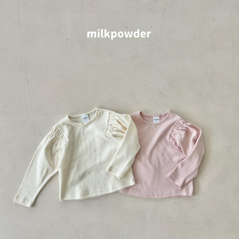 Milk Powder - Korean Children Fashion - #kidsshorts - Shirring Tee