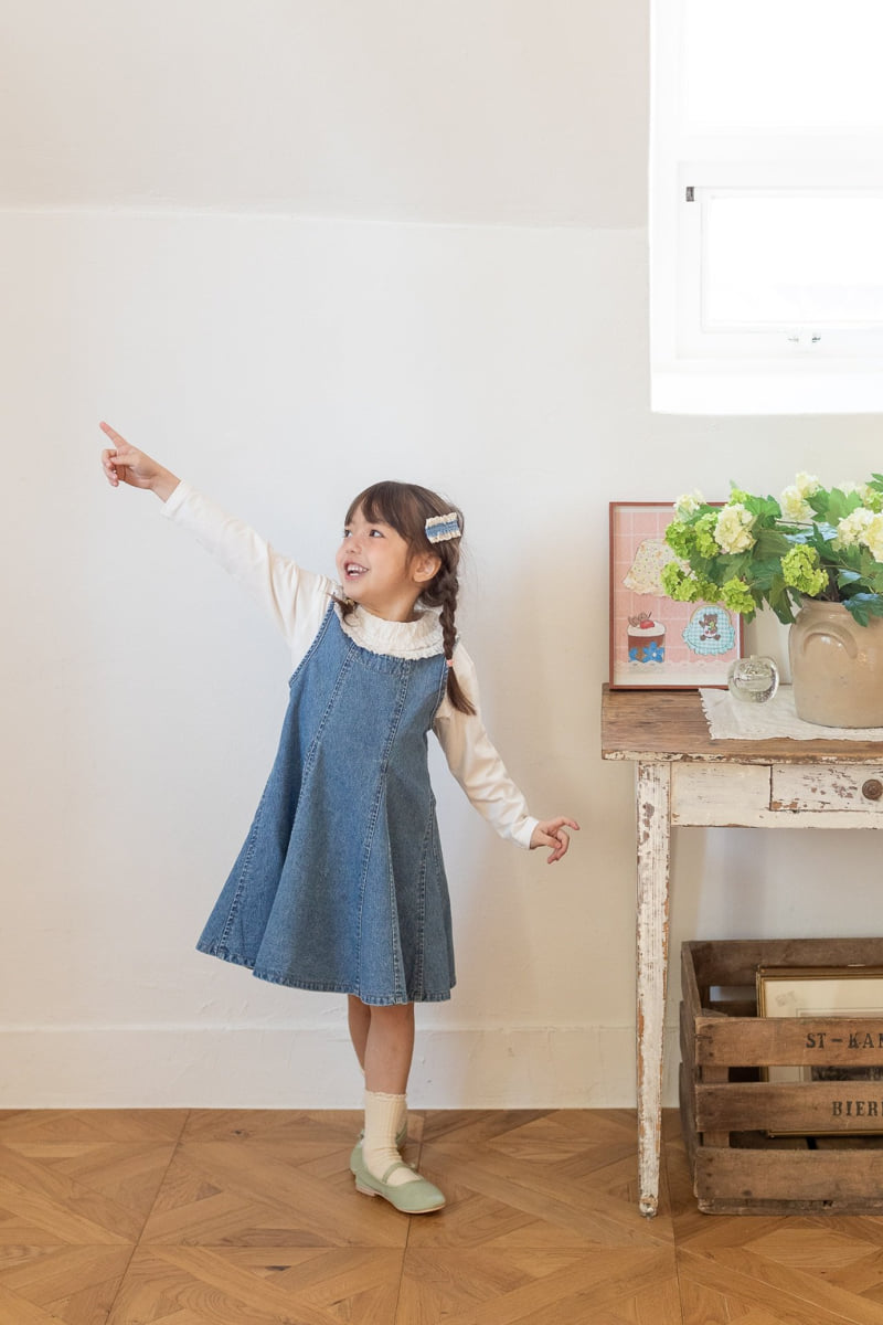 Milk Powder - Korean Children Fashion - #kidsstore - Oz Denim One-piece - 3