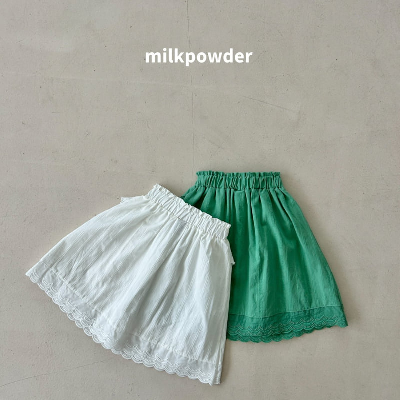 Milk Powder - Korean Children Fashion - #kidzfashiontrend - Olive Skirt