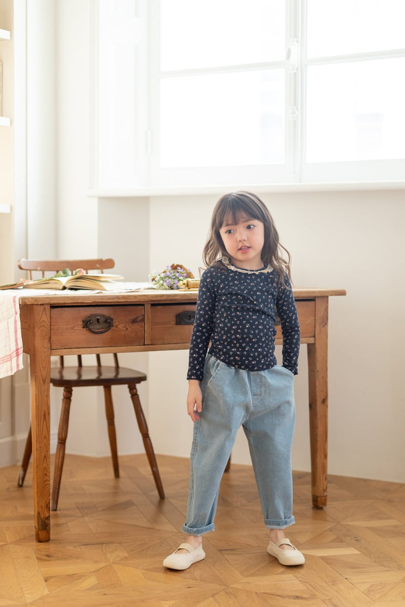 Milk Powder - Korean Children Fashion - #kidzfashiontrend - Cube Denim Pants - 10