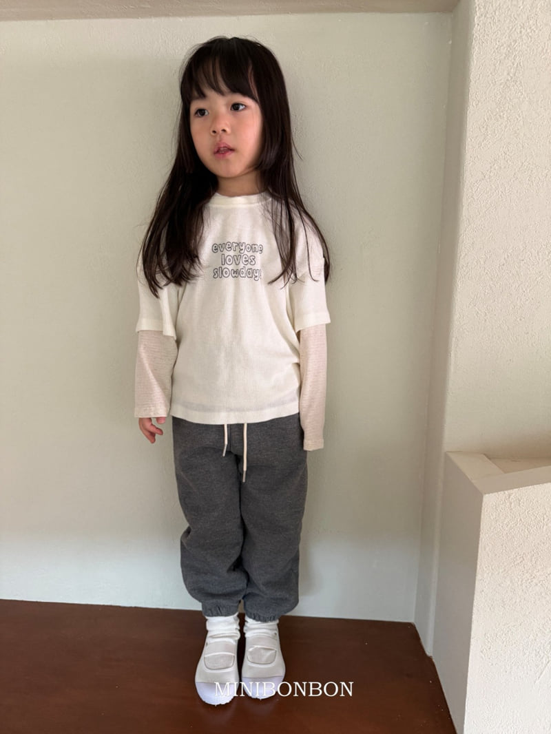 Mini Bongbong - Korean Children Fashion - #Kfashion4kids - Waffle Short Sleeve Tee - 7