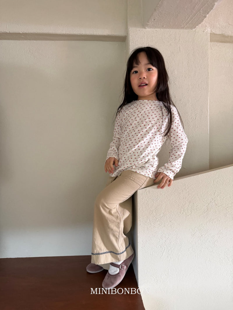 Mini Bongbong - Korean Children Fashion - #designkidswear - Red Flower Tee - 9
