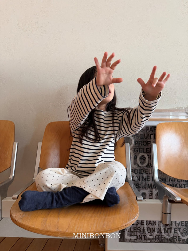Mini Bongbong - Korean Children Fashion - #discoveringself - Point Stripe Tee - 8