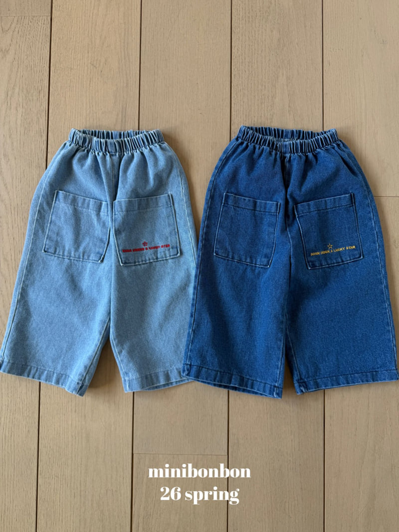 Mini Bongbong - Korean Children Fashion - #kidsshorts - Lucky Star Denim Pants