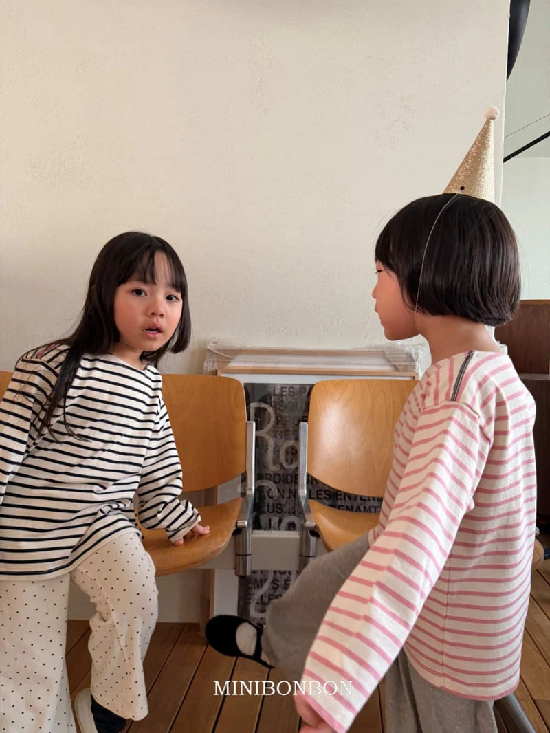Mini Bongbong - Korean Children Fashion - #kidsshorts - Point Stripe Tee - 10