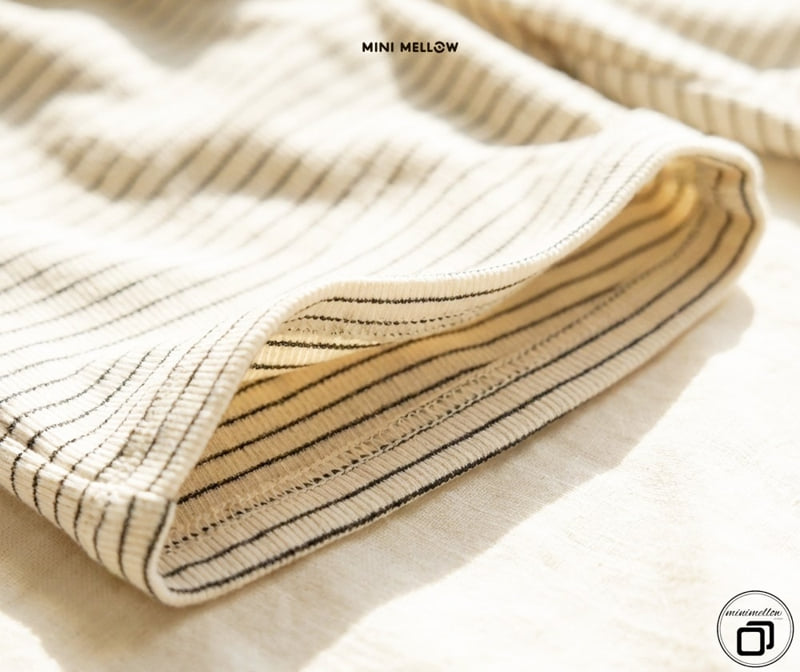 Mini Mellow - Korean Children Fashion - #childofig - Ribbed Stripe Short Sleeve Tee - 11