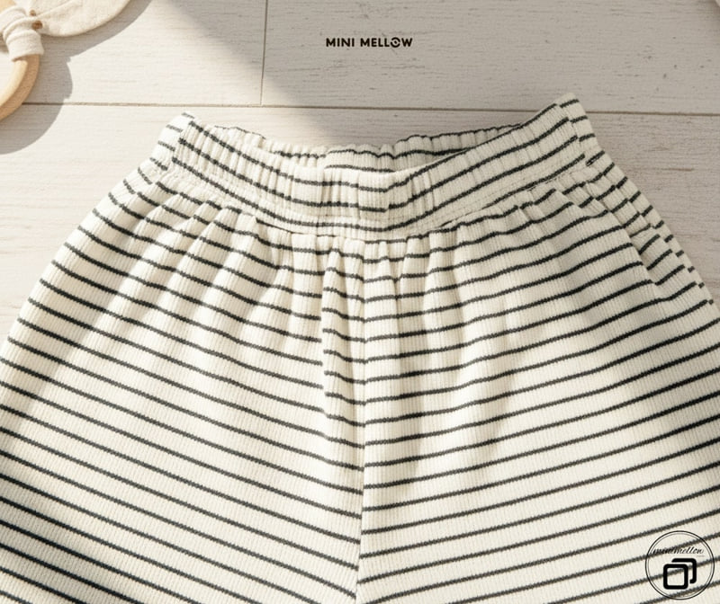 Mini Mellow - Korean Children Fashion - #childofig - Ribbed Stripe Wide Pants - 5