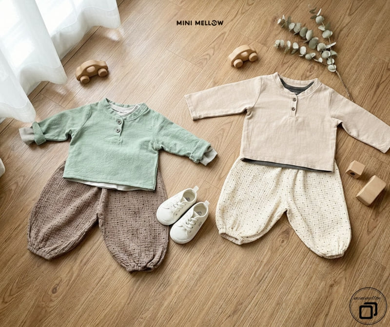 Mini Mellow - Korean Children Fashion - #childrensboutique - Henley Neck Shirt - 10