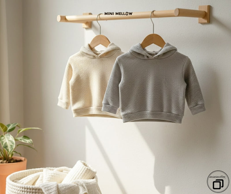 Mini Mellow - Korean Children Fashion - #designkidswear - Waffle Hoodie Set-Up - 3