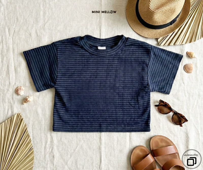 Mini Mellow - Korean Children Fashion - #kidzfashiontrend - Ribbed Stripe Short Sleeve Tee - 5
