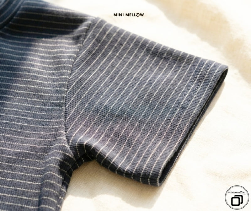 Mini Mellow - Korean Children Fashion - #littlefashionista - Ribbed Stripe Short Sleeve Tee - 7