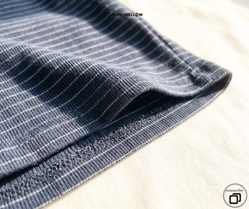 Mini Mellow - Korean Children Fashion - #magicofchildhood - Ribbed Stripe Short Sleeve Tee - 8