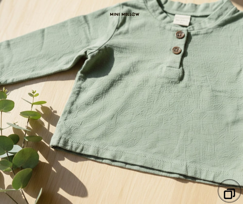 Mini Mellow - Korean Children Fashion - #magicofchildhood - Henley Neck Shirt - 5