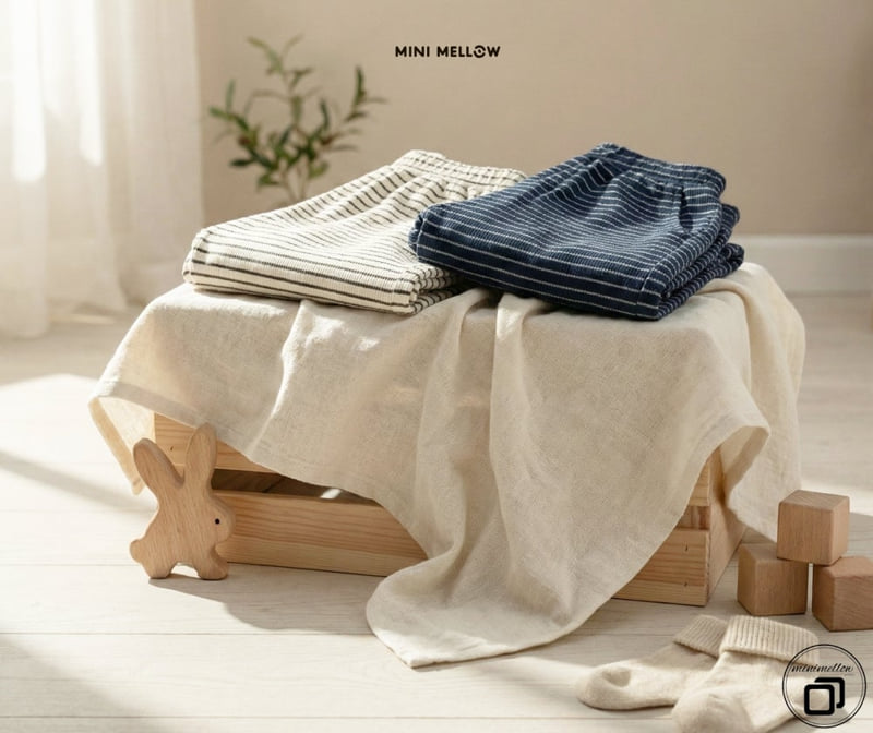 Mini Mellow - Korean Children Fashion - #magicofchildhood - Ribbed Stripe Wide Pants - 2