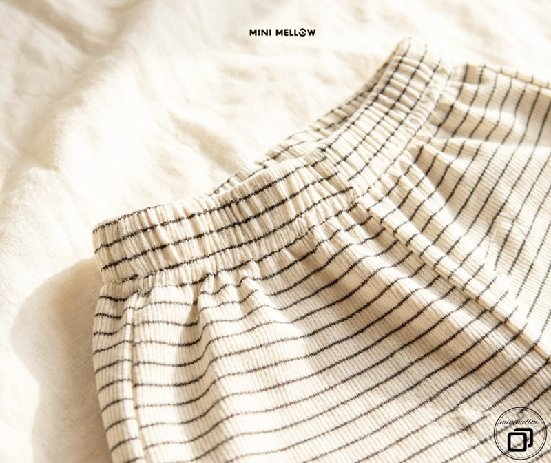 Mini Mellow - Korean Children Fashion - #minifashionista - Ribbed Stripe Wide Pants - 4