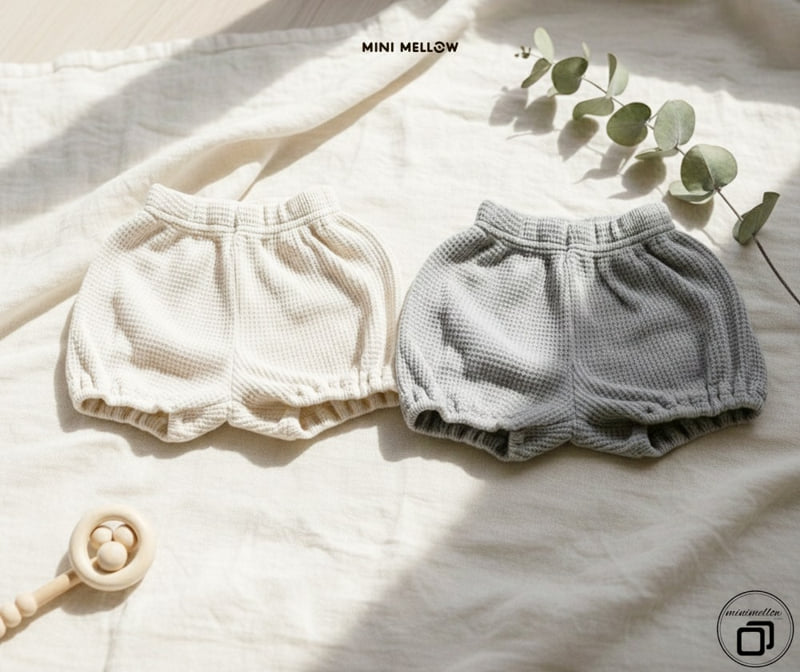 Mini Mellow - Korean Children Fashion - #prettylittlegirls - Waffle Bloomer Shorts - 2