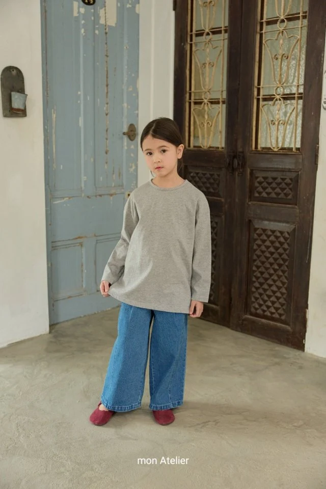 Mon Atelier - Korean Children Fashion - #Kfashion4kids - Solid Long Tee - 7