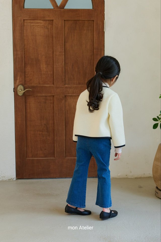 Mon Atelier - Korean Children Fashion - #Kfashion4kids - Ribbon Contrast Jacket - 8