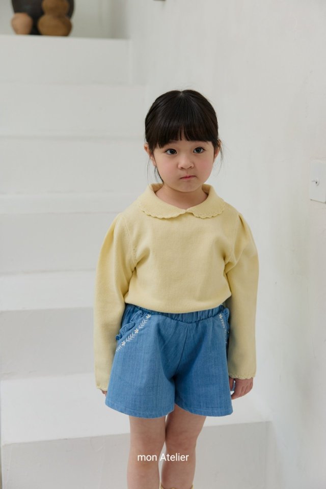 Culotte Denim Pants by Mon Atelier for Child - view 9
