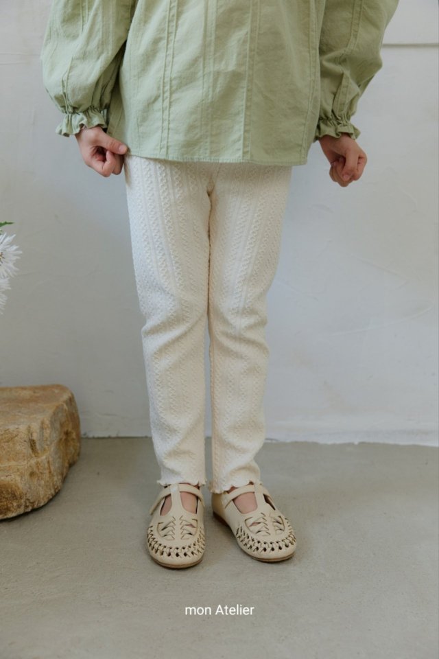 Mon Atelier - Korean Children Fashion - #childofig - Jacquard Leggings - 6