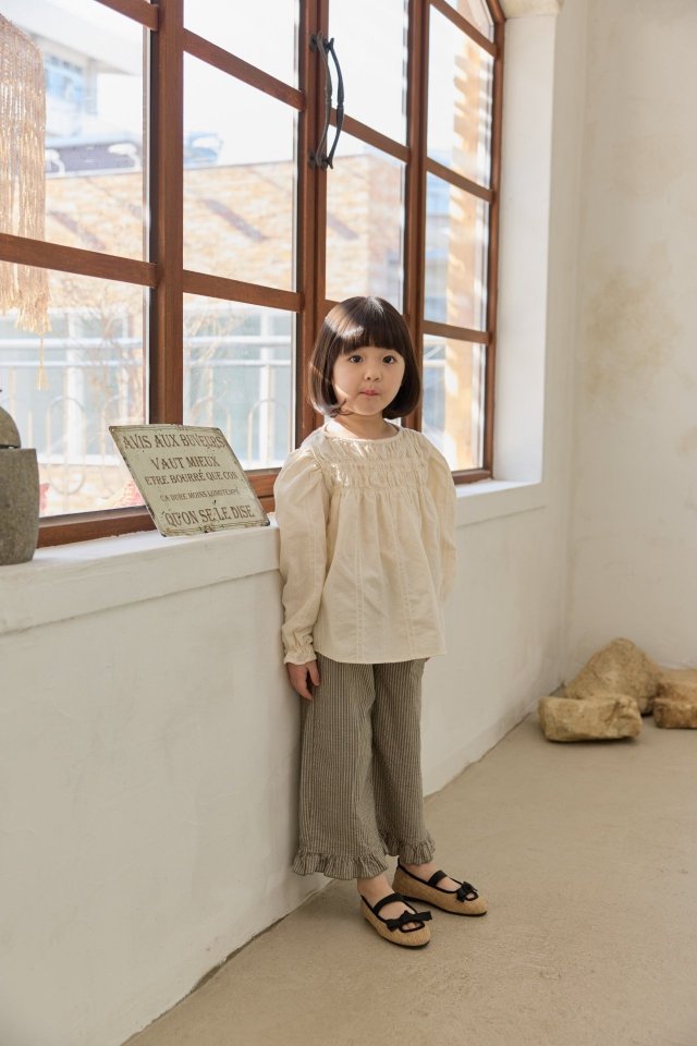Stripe Frill Pants by Mon Atelier for Child - view 5